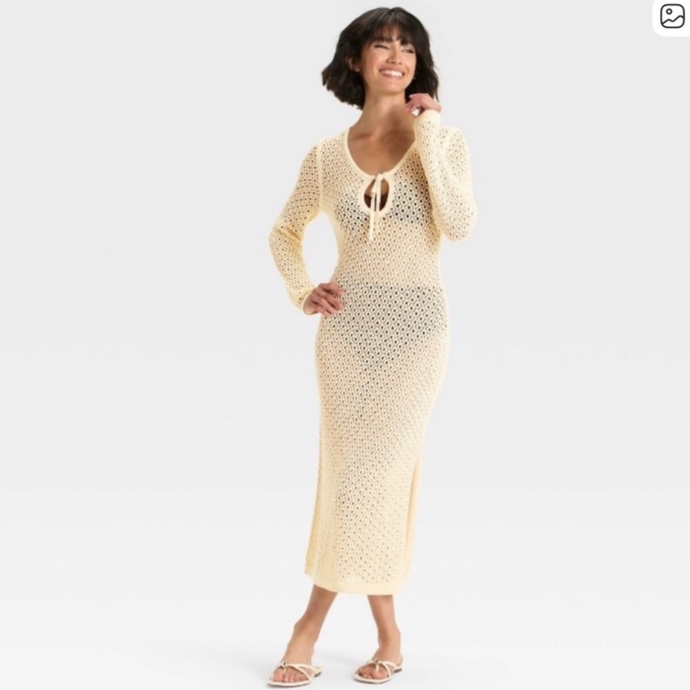 A New Day Cream Knit Maxi Dress